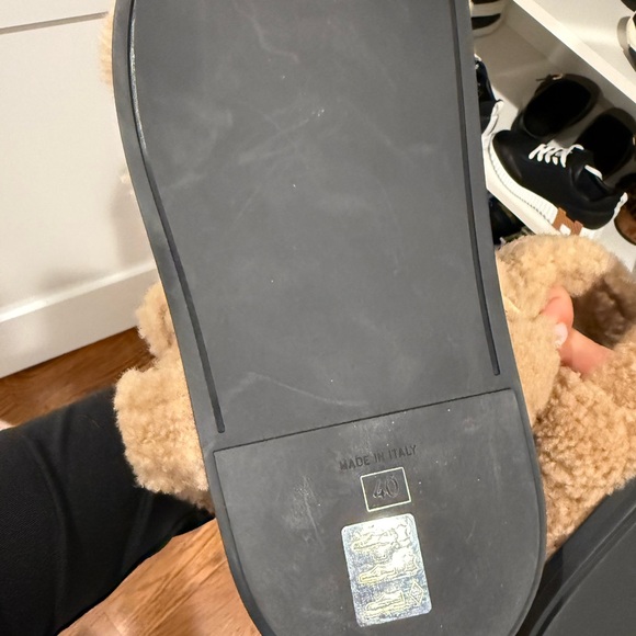 Fendi Tan Fuzzy Sandals - Picture 6 of 9